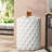 Outdoor Lightweight Concrete , Geometric Design, Functional And , No Assembly, 15.35"D X 19.07"H, Antique White Color Finish Modern Side Table, Touch, Functional, Assembly Required, 15.35 In Width