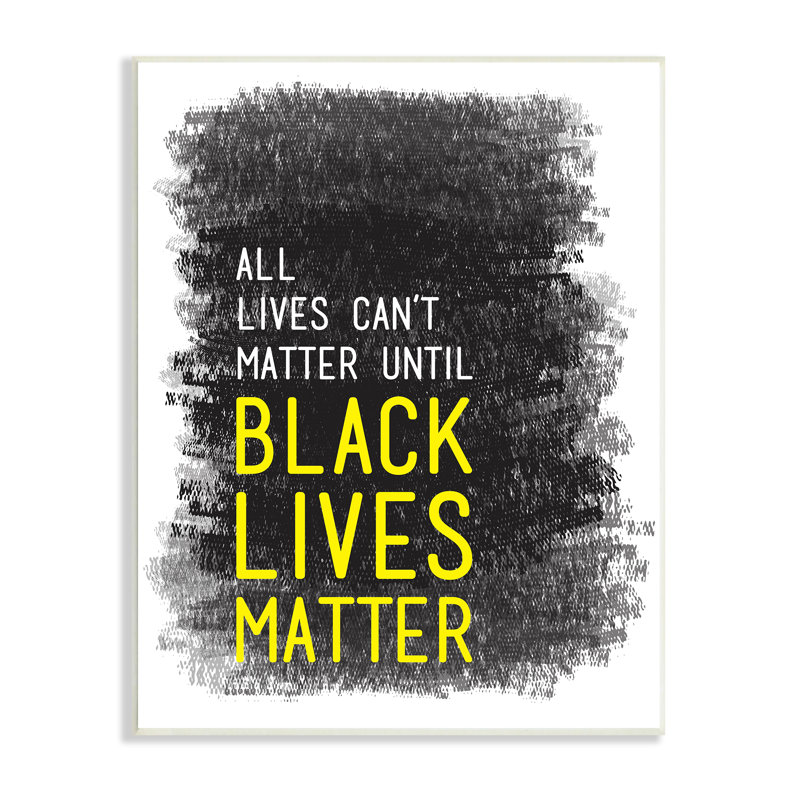 «Black Lives Matter Motivation» par Crayon «Scratch» par Tenisha Proctor, reproduction d'art textuel, H 19 po x l 13 po, Bois