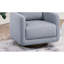 Fauteuil pivotant rembourré en tissu Grey Boucle