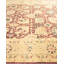 Tapis rouge / sable noué à la main de conception unique 7 pi 10 po x 9 pi 10 po Roscigno