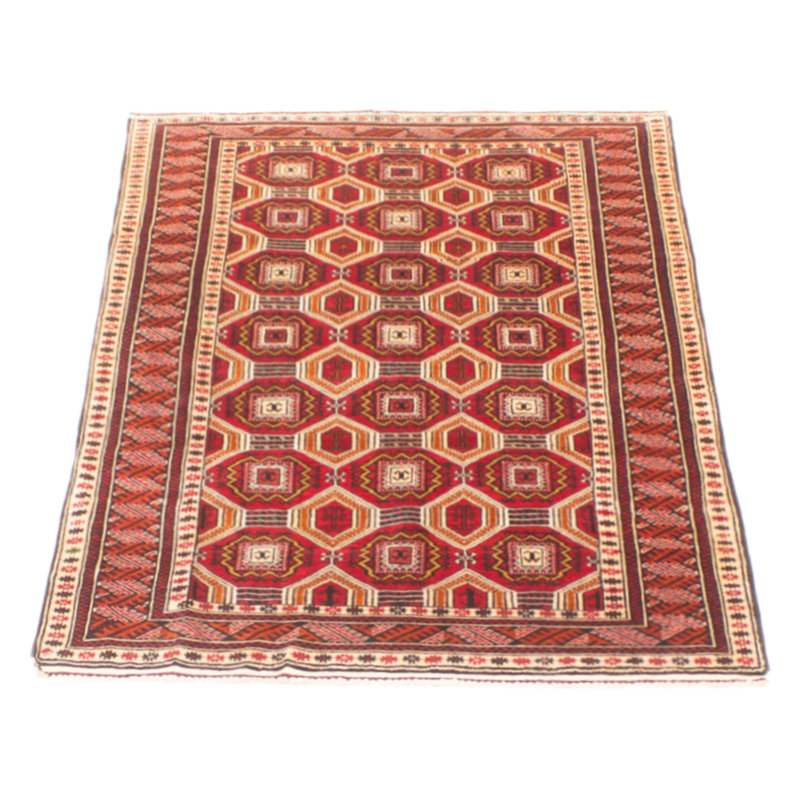 Tapis rouge Teimani 3 pi 2 po x 4 pi 10 po