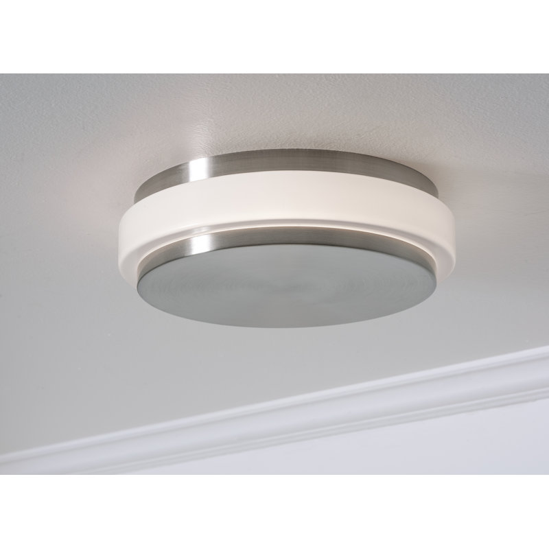 Eris 14'' LED Flush Mount, Satin Nickel