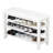 Shoe Rack Bench Entryway Storage with Leather Cushion and 3 Height-Adjustable Removable Shelve-583371949