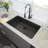 28 Inch Undermount Sink - 28"X18"X10"  Gunmetal Black Undermount  Kitchen Sink 16 Gauge 10 Inch Deep Single Bowl Kitchen Sink Basin