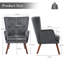 71cm W Modern Solid Wood Armchair & Accent Chair with Velvet Upholstery for Living Room -9632432