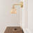 Plug in Wall Sconces Set of 2, Vintage Wall Sconce Light with Tulip Amber Glass Lampshade, Wall Sconce with Switch and Plug in Wall Lamp Cord, Gold Wall Light Decor Set of 2-960269410-960269411