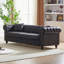 Canapé 3 places avec accoudoirs roulés avec accoudoirs roulés et canapé de 85,5 po avec 2 coussins pour un appartement, un bureau ou un salon-327252624