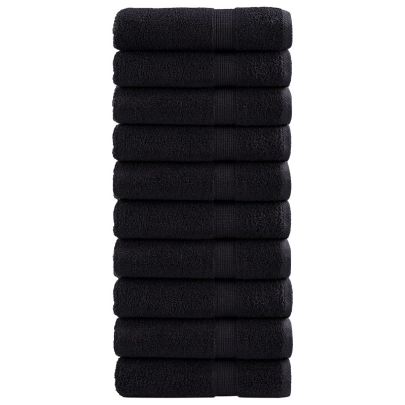 Premium Bath Towels SOLUND 600Gsm, 50cm L x 30cm W, Apple green, Hand Towel - 10 Pack