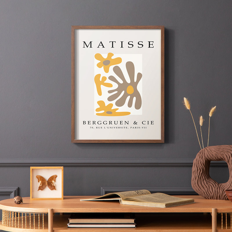 Matisse CECXL III, reproduction d'art encadrée - bois massif, Brun, H 10 po x l 8 po