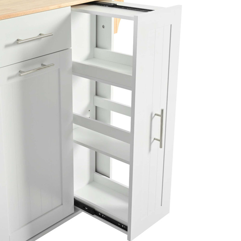 Îlot de cuisine avec abattant, chariot de rangement de cuisine avec organisateur à 3 niveaux, support de rangement interne, chariot de cuisine sur roulettes avec porte-serviettes, 2 tiroirs, pour la cuisine