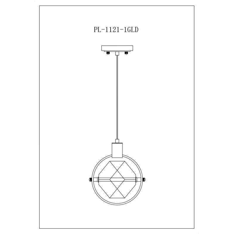 Luminaire suspendu géométrique 1 lumière DEL Siems