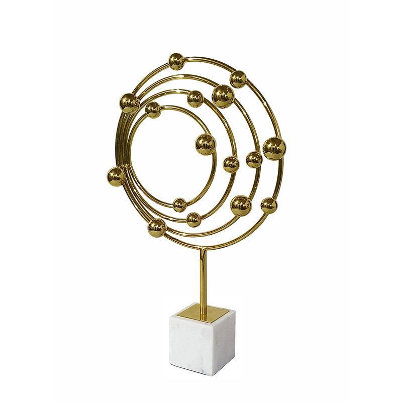 Abstract Decorative Object, 21.3" H x 13" W x 3.5" D, White