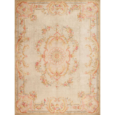 Savonnerie One-of-a-Kind 9' x 12' Hand Knotted Area Rug