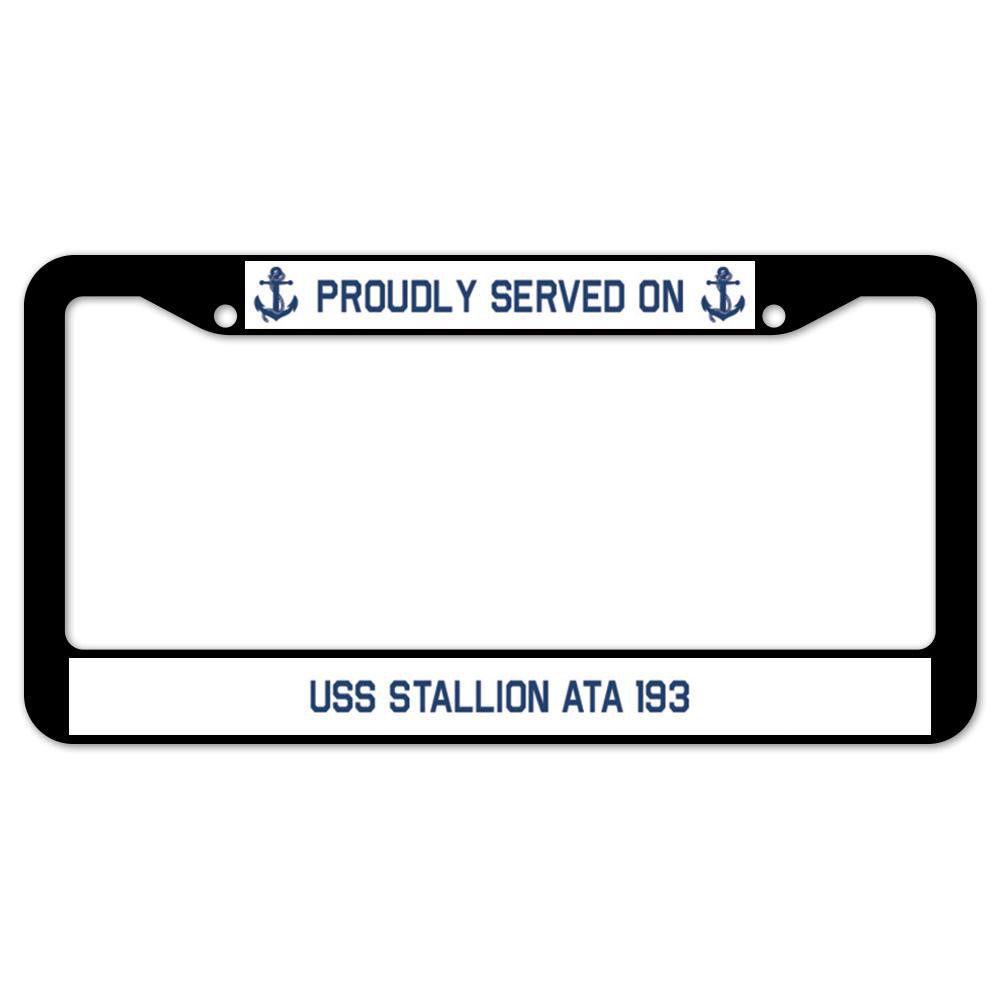 SignMission Proudly Served on USS STALLIon ATA 193 Plate Frame | Wayfair