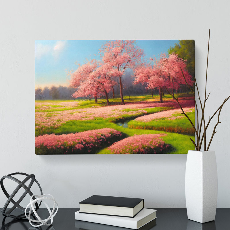 Spring Meadow Landscape Vol.2 - Wrapped Canvas, 40cm H x 60cm W x 3cm D