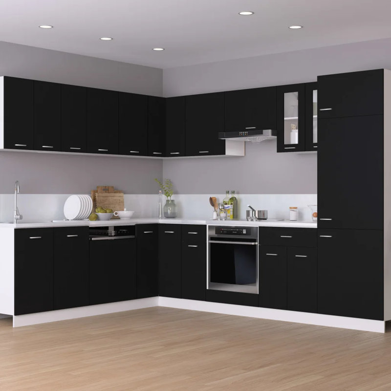 Hanging Glass Cabinet Lyon, Black