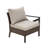 Outdoor 2-piece Loveseat With Beige Cushions