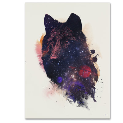 « universal loup », reproduction d’art sur toile tendue