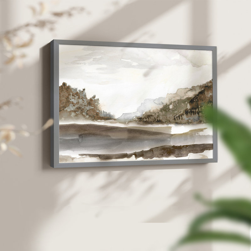 Mountain Time - Reproduction encadrée - Restickable, H 8 po x l 10 po, Gris