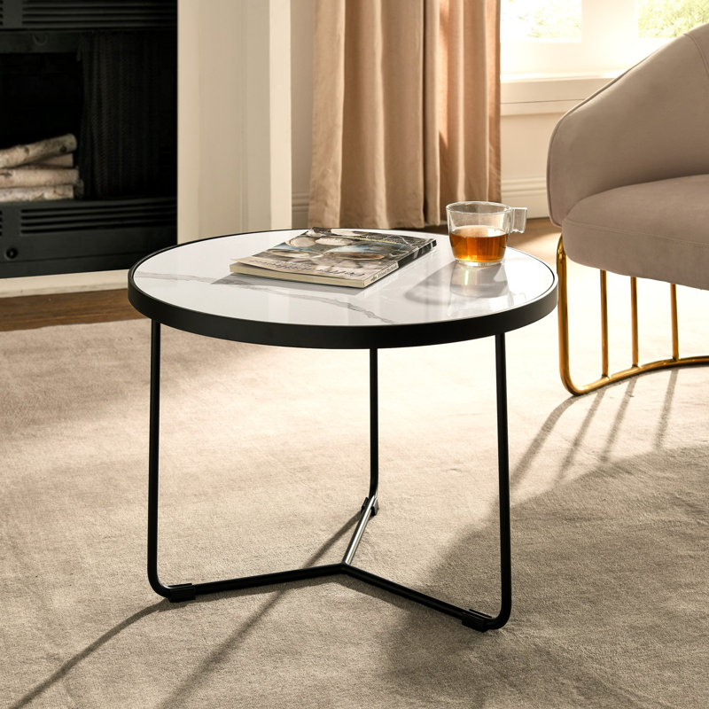 Coffee Table, White, 17" H x 26" L x 26" W