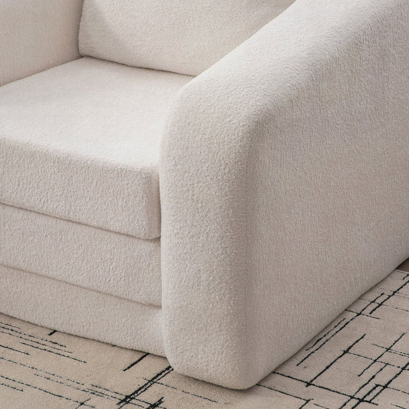 Chaise d'appoint moderne pour le salon, Ivoire ivoire