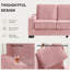 Canapé moderne 83 pouces en tissu Snowfleece 3 places dans une boîte, canapé avec porte-gobelets intégrés pour le salon, la chambre et le bureau-1005837706