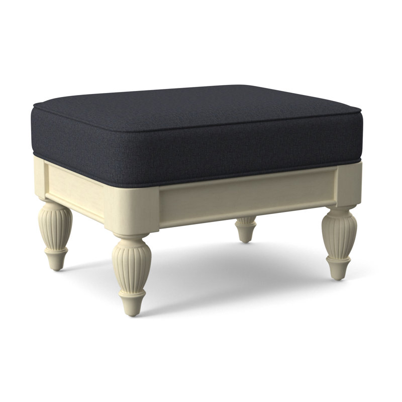 Grand View Ottoman, Bisque Finish, Gray Sugar Performance; 0863-84