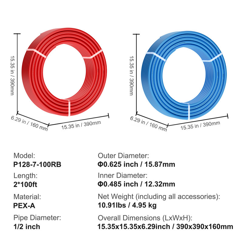 PEX-A Tubing/Pipe for Potable Water with Cutter