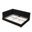 Structure de lit double capitonnée, canapé-lit, lit double-449686155