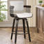 Tabouret de bar et de comptoir pivotant moderne de 26 po (ensemble de 2) avec niveleurs réglables pour îlot de cuisine et bar pour la maison-1816221289