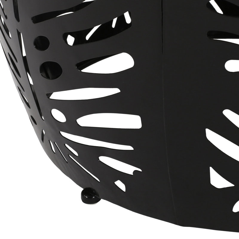 Metal End Table, Black