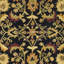 Tapis oriental en laine noir, rouge, vert et or fabriqué et touffeté à la main Cranmore-19260435