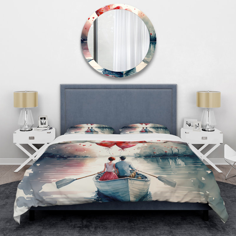 Loving Couple Spending Time Outdoors III Microfiber / Polyester Duvet Cover SetMicrofiber / Polyester Duvet Cover Set
