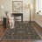 Ariane Floral Machine Washable Green / Black Indoor Area Rug with Non-Slip Backing-128992137