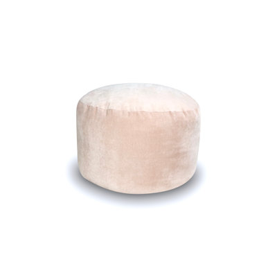 Pillow Poufette Round - Pink Blush Fabric - Made In Usa