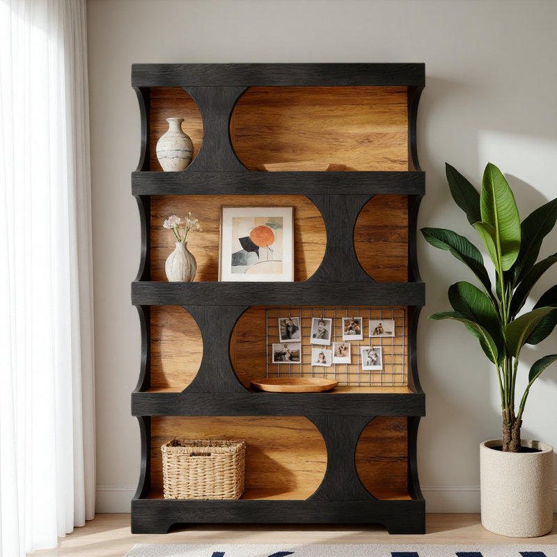 Étagères pratiques, bibliothèque, bibliothèque de rangement en forme de S