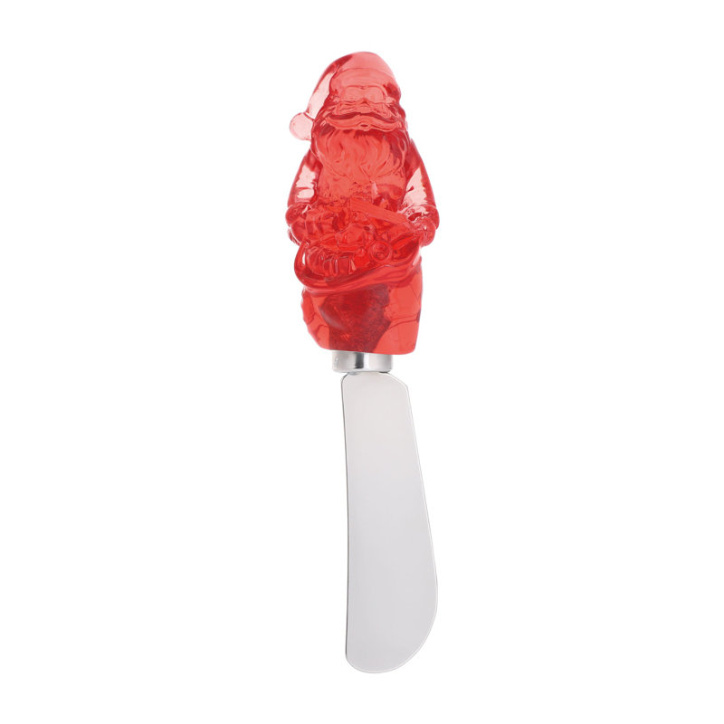 Santa Claus Transparent Polyresin Cheese Spreader, S4