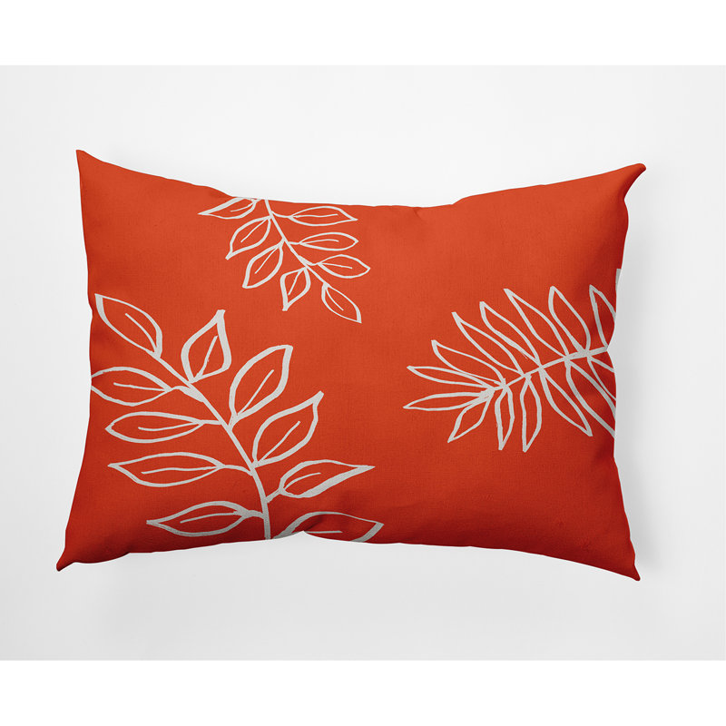 Housse et insert de coussin rectangulaire en polyester Breeland, Orange vif