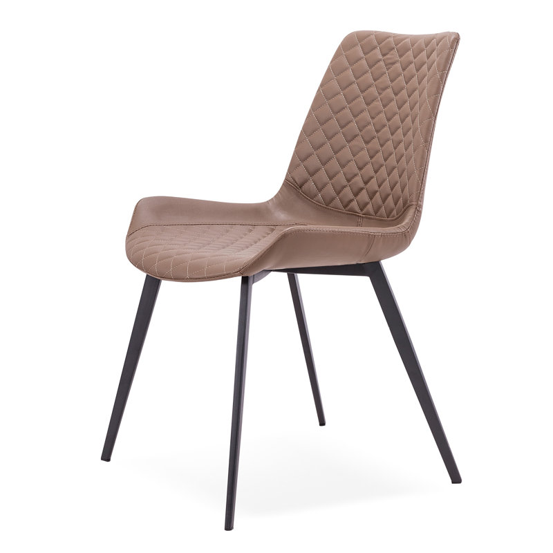 Albieri 18.5'' H Upholstered Side Chair, Taupe/Black