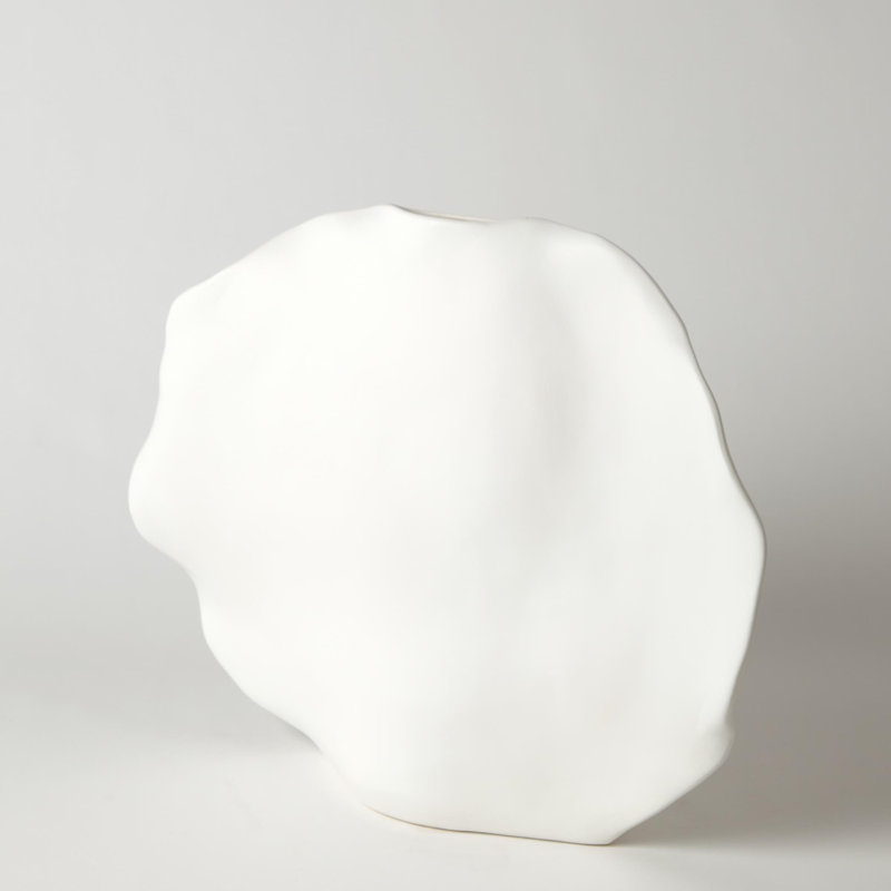 Kelp Vase-Matte White-Low