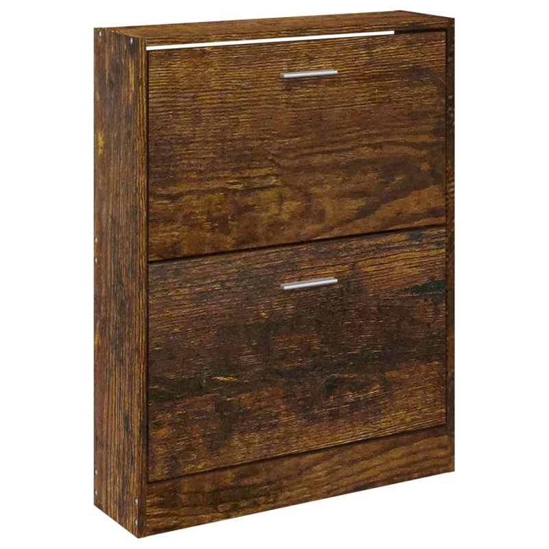 Shoe Cabinet 59x17x81 cm Engineered Wood, Dark Brown