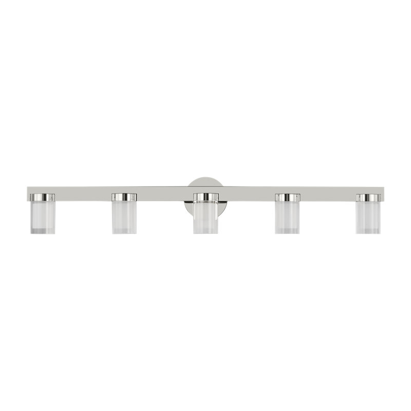Esfera 5 - Light LED Bath Sconce, Polished Nickel