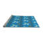 Tapis 100% à motifs lavables à la machine 2989 WSH-PAT3086-LBLU-68349602