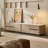 Modern Beige Solid Wood TV Stands