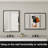 Beveled Design Rectangle Framed Bathroom Vanity Wall Mirror in Matte Black-1596918583