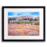 Autumn Wetland And Boulder Mt. Print by Bruce Heinemann