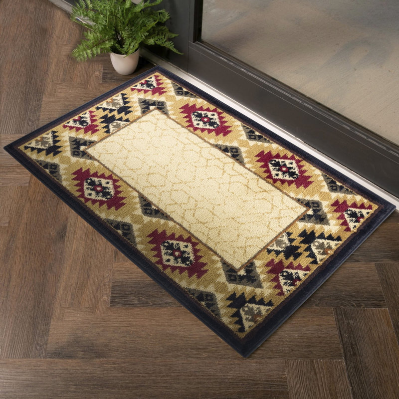 Tapis crème Tribes Southwest Tribes, Rectangle 5 pi 3 po x 7 pi 3 po