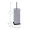 Harbour Housewares Square Toilet Brush and Holder-458443715