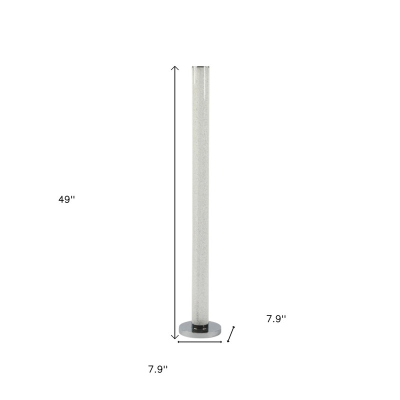 Lampe sur pied colonne 49 "Akasim, Blanc