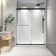 North American Frameless Double Sliding Matte Black Shower Door With Adjustable Soft Closing Function 8Mm Tempered Glass With Nano Easy Cleaning And Stick Explosion-Proof Menbrance